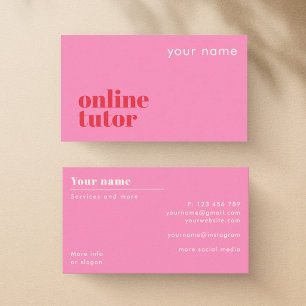 Carte de visite moderne de tuteur en ligne