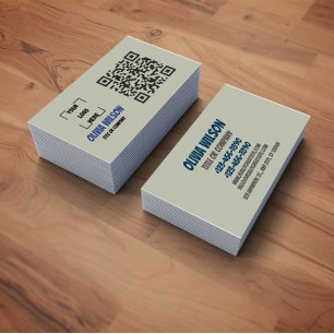 Carte de visite moderne des médias sociaux avec QR