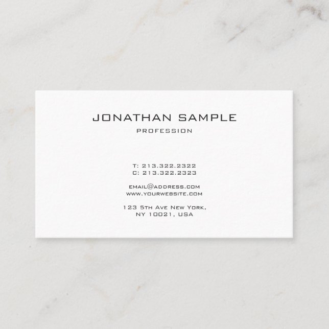 Carte De Visite Moderne Design de monogramme élégant Sophisticated (Devant)