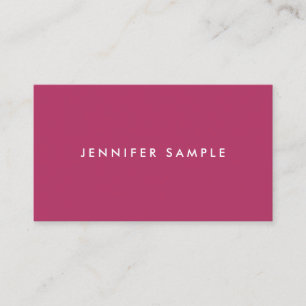 Carte De Visite Moderne Design minimaliste Modèle Riche Maroon Rou