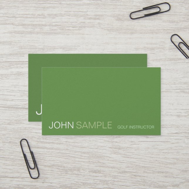 Carte De Visite Moderne Design Professionnel Élégant moniteur de g (Devant/Arrière en situation)