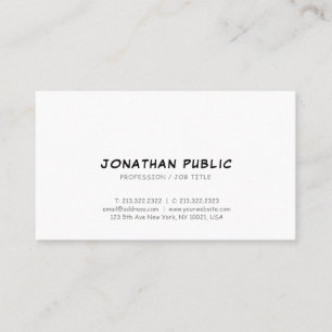 Carte De Visite Moderne Design simple Élégant Chic Modèle tendance
