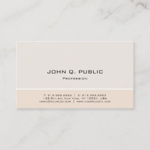 Carte De Visite Moderne Design simple Harmonie Couleurs Profession