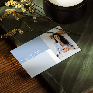 Carte De Visite Moderne Dusty Blue Professional