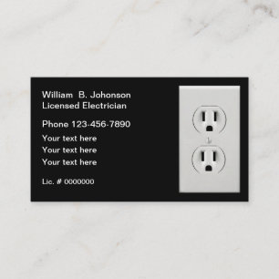 Carte De Visite Moderne électricien censuré