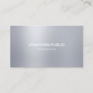 Carte De Visite Moderne Elegant Argent Look Modèle Professionnel