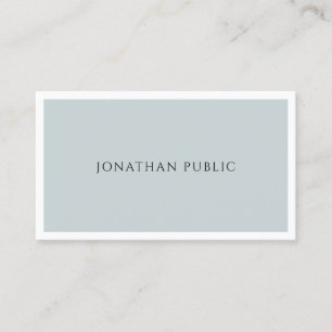 Carte De Visite Moderne Elégant Bleu Vert Minimaliste Simple Plain