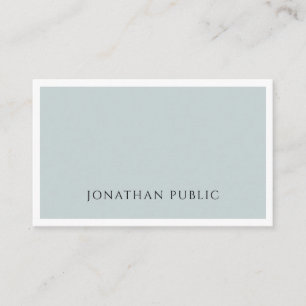 Carte De Visite Moderne Elégant Bleu Vert Simple Modèle Minimal