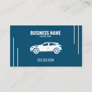 Carte De Visite Moderne élégant Blue Mobile Car Laver et détail