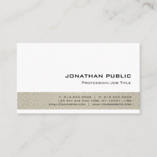 Carte De Visite Moderne Elegant Clean Plain Professional Trending