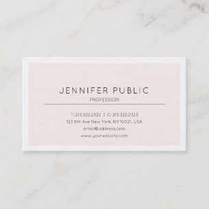Carte De Visite Moderne Elegant Couleur Simple Design Plat tendanc