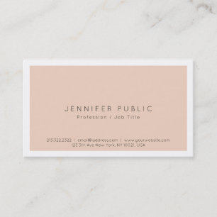 Carte De Visite Moderne Elegant Couleur Smart Plain Luxe