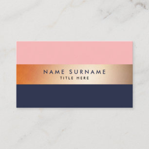 Carte de visite moderne élégant de bleu de rayure