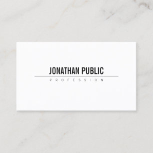 Carte De Visite Moderne Élégant Design Propre Professionnel Plain