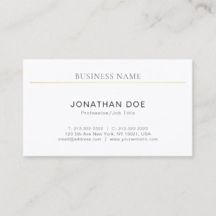 Carte De Visite Moderne Élégant Design simple Design tendance Plai