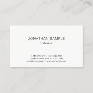 Carte De Visite Moderne Élégant Design simple Modèle tendance