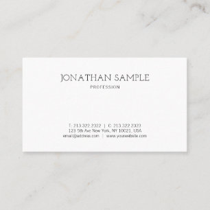 Carte De Visite Moderne Elégant Design Simple Professionnel Plat