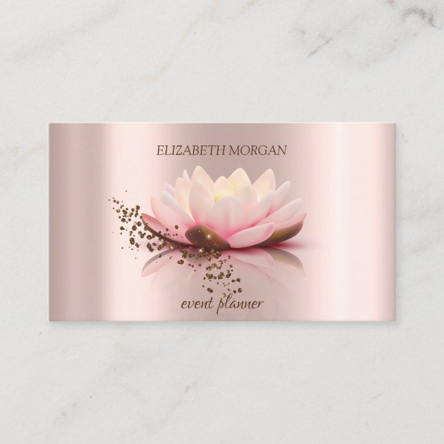 Carte De Visite Moderne élégant élégant élégant Diamants Chic Lotu (Devant)