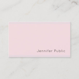 Carte De Visite Moderne Élégant Épuré Joli Rose Violet Simple
