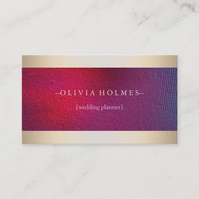 Carte De Visite Moderne Elegant Gold Foil Metal Professional (Devant)