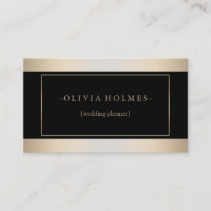 Carte De Visite Moderne Elegant Gold Foil Metal Professional