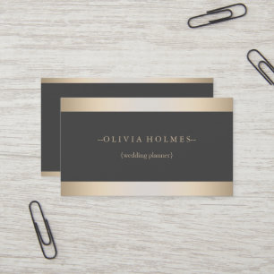 Carte De Visite Moderne Elegant Gold Foil Metal Professional