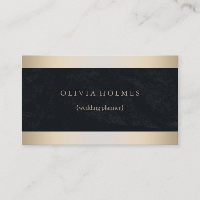 Carte De Visite Moderne Elegant Gold Foil Metal Professional (Devant)