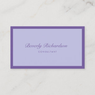 Carte De Visite Moderne Elegant Luxe Simple Professionnel Purple