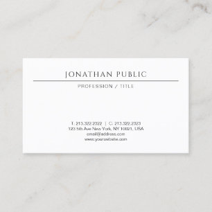 Carte De Visite Moderne Élégant Minimaliste Modèle Professionnel M
