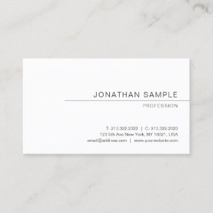 Carte De Visite Moderne Élégant Minimaliste Modèle Tendance Person