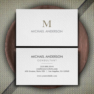 Carte De Visite Moderne Elegant minimaliste Monogramme Professionn