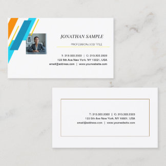 Carte De Visite Moderne Élégant minimaliste Professionnel Plain