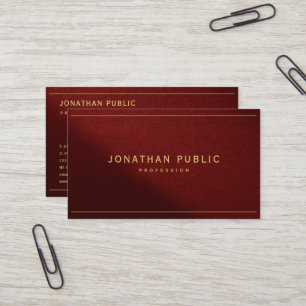 Carte De Visite Moderne Élégant Modèle Texte Or Avec Code QR