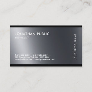 Carte De Visite Moderne élégant noir blanc Cool professionnel