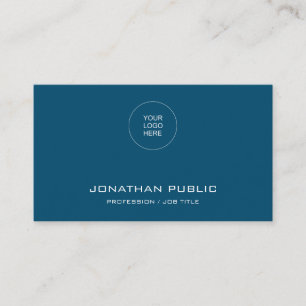Carte de visite moderne Elegant Ocean Blue Modèle