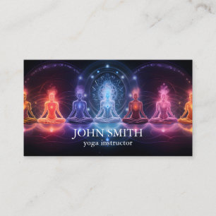 Carte De Visite Moderne Elégant or Chakra énergie spirituelle Yoga