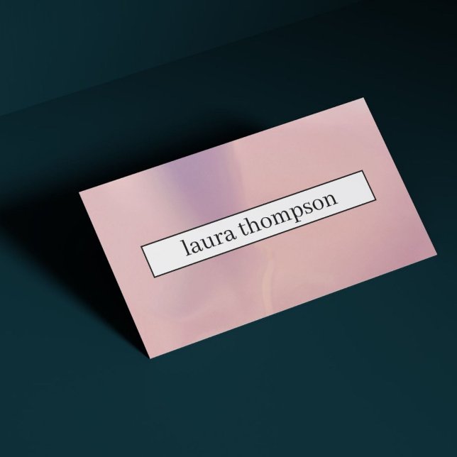 Carte De Visite Moderne Elegant Pastel Rose Blancs (Créateur téléchargé)