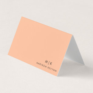 Carte De Visite Moderne Elegant Peach Fuzz Beauty Professional