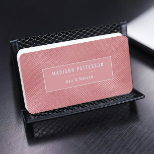 Carte De Visite Moderne élégant Pink Foil Texturé Professionnel