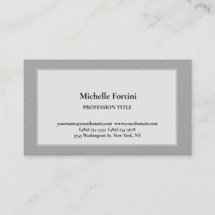 Carte De Visite Moderne Élégant Plaque Simple Minimaliste Gris