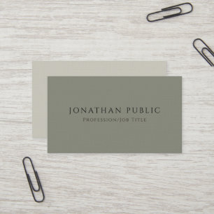 Carte De Visite Moderne Elegant Premium Linen Luxuriant Modèle