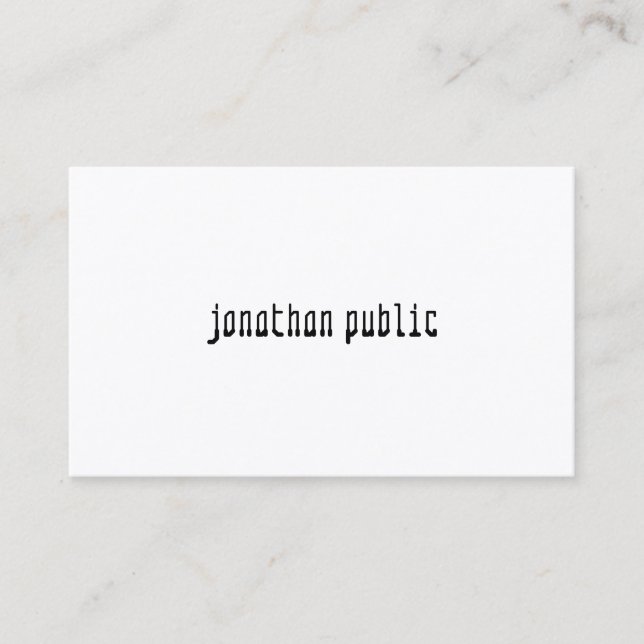 Carte De Visite Moderne Élégant Professionnel Créatif Simple Plain (Devant)