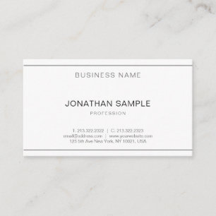 Carte De Visite Moderne Élégant Professionnel Populaire Simple Pla