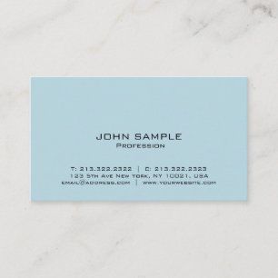 Carte De Visite Moderne Elégant Professionnel Simple Design Bleu
