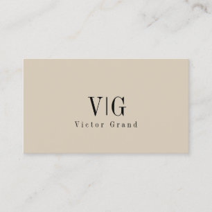 Carte De Visite Moderne Elegant Professionnel Simple Monogramme