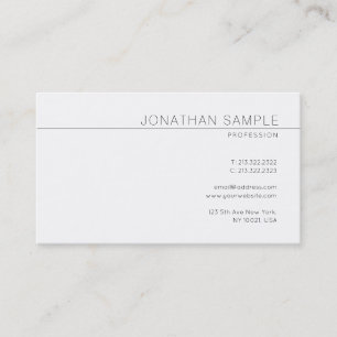 Carte De Visite Moderne Elegant Propre Design tendance Plaine Luxe