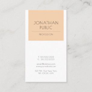 Carte De Visite Moderne Elegant Propre Plaine tendance Apricot Lux
