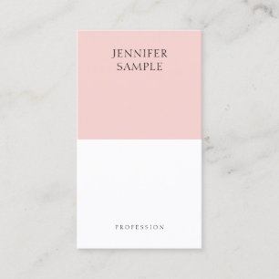 Carte De Visite Moderne Elégant Rose Bleu Simple Modèle tendance
