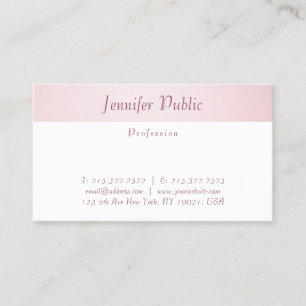 Carte De Visite Moderne Elegant Rose Or tendance Simple Modèle