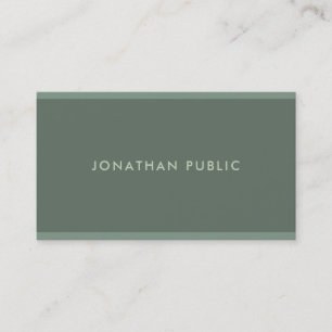 Carte De Visite Moderne Elégant Sage Green Design Cool professionn